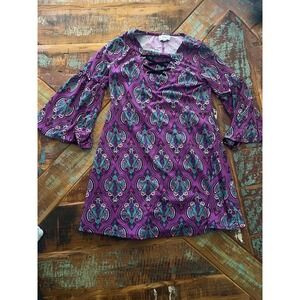 Kids Disney Princess Bell Laced Neck D Signed Tunic Top Size 7/8
